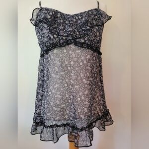 Express Floral Smocked Tank Top